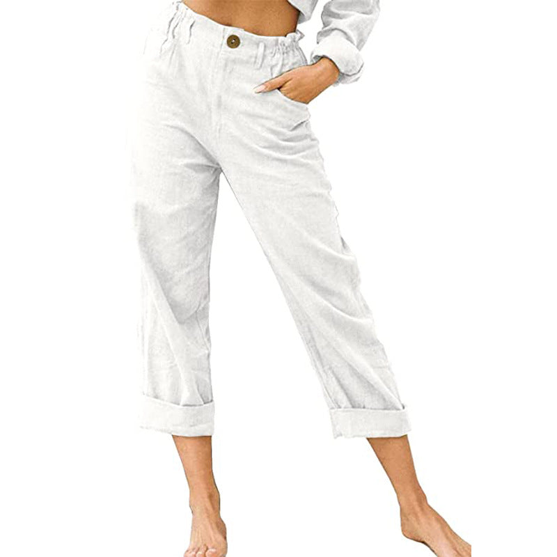 Waist Pants Loose Casual Trousers