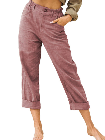Waist Pants Loose Casual Trousers