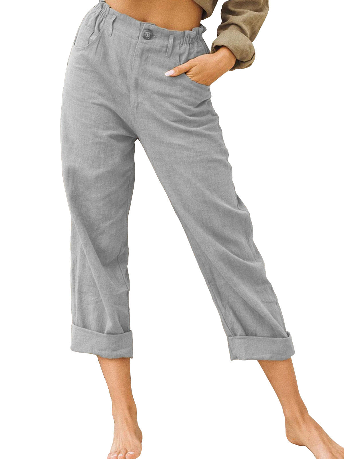 Waist Pants Loose Casual Trousers