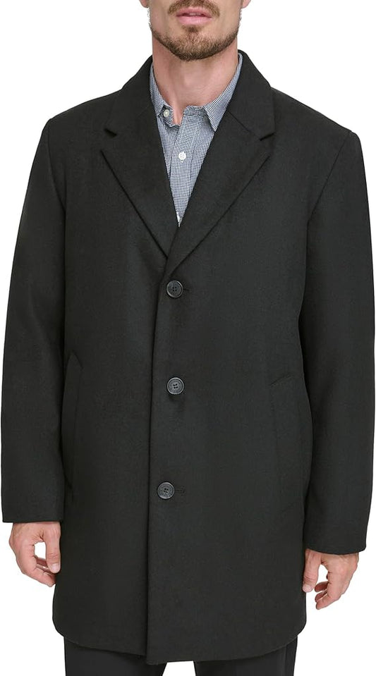 DOCKERS mens Henry Wool Blend Top Coat