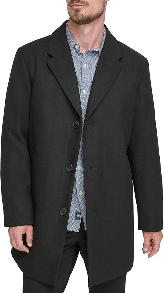 DOCKERS mens Henry Wool Blend Top Coat