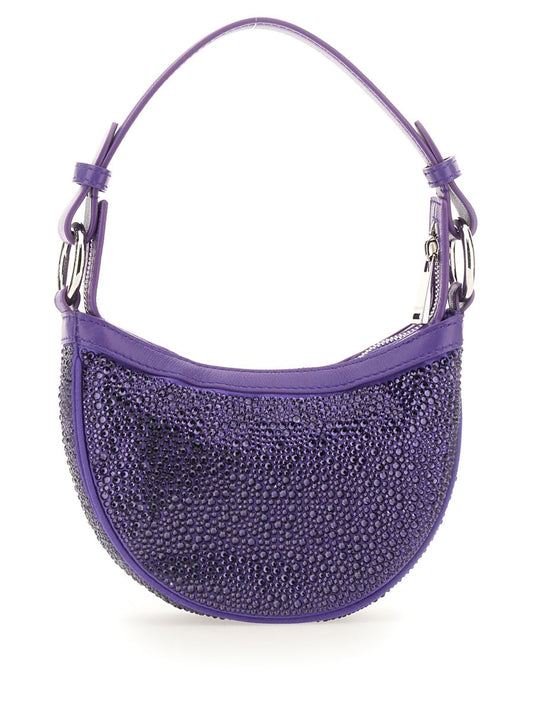 Versace Women Mini Hobo Bag With Crystals