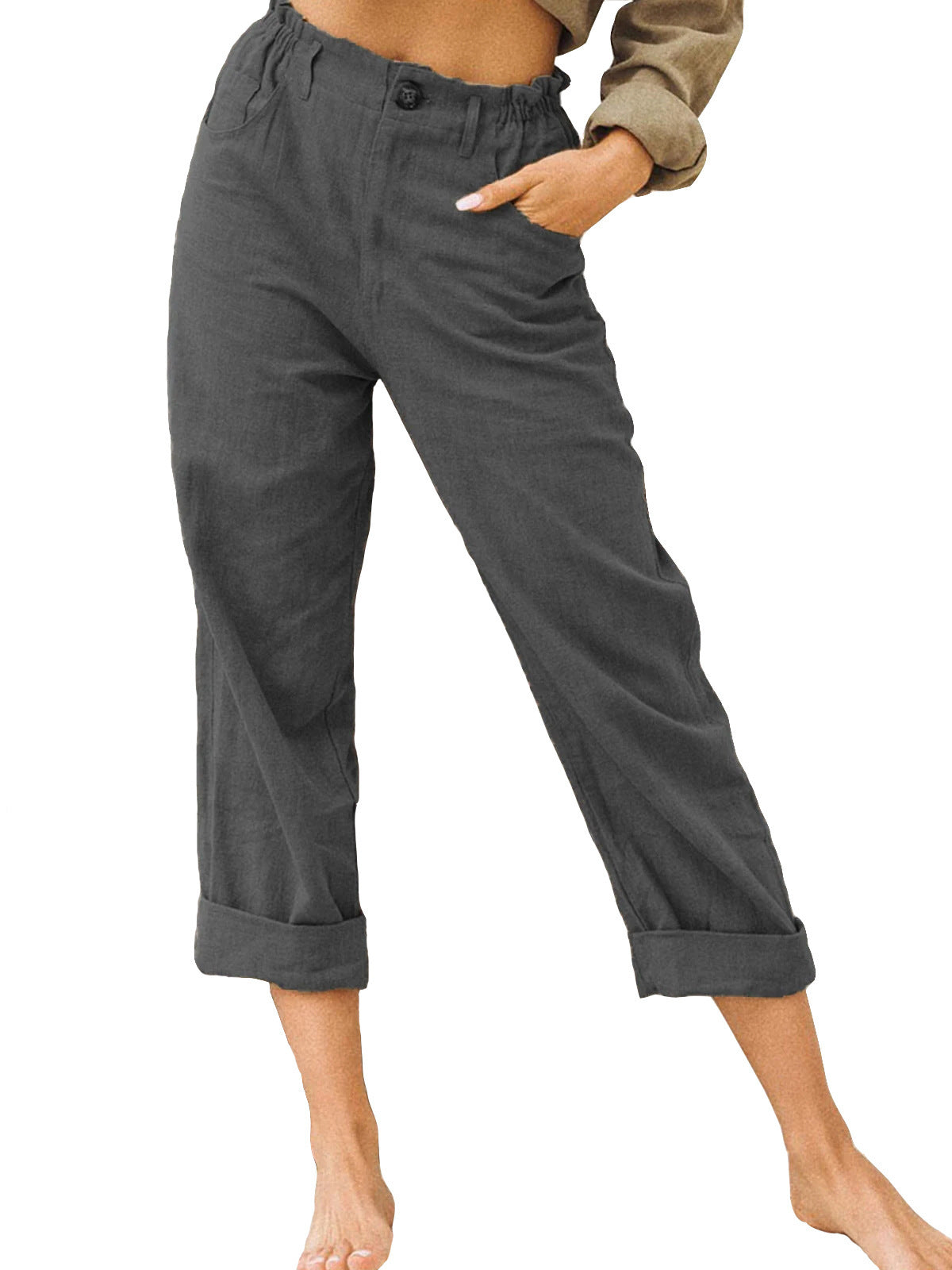 Waist Pants Loose Casual Trousers